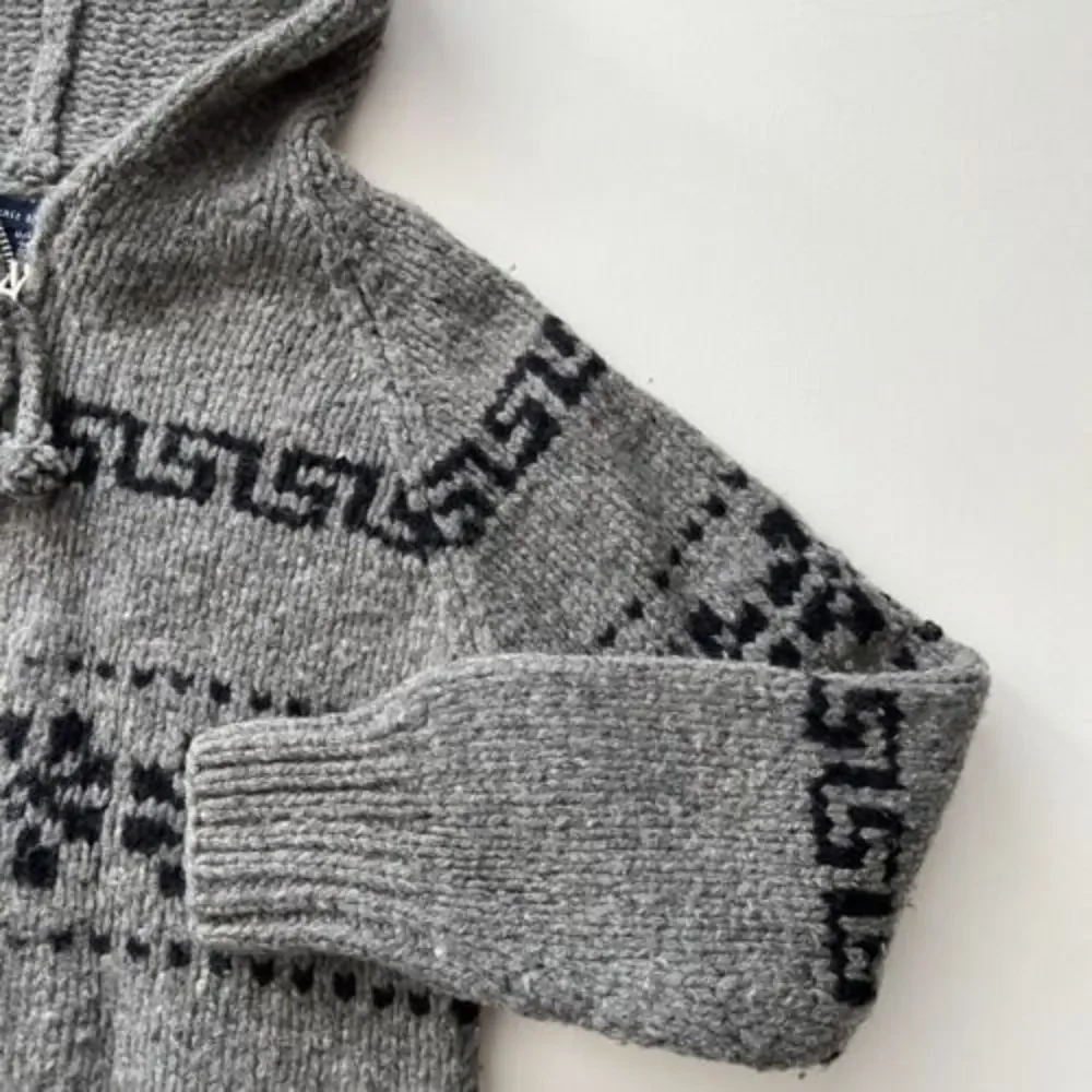 Vintage GAP Hand Knit Cowichan Full Zip Cardigan Sweater Size Medium 90s - Picture 5 of 10